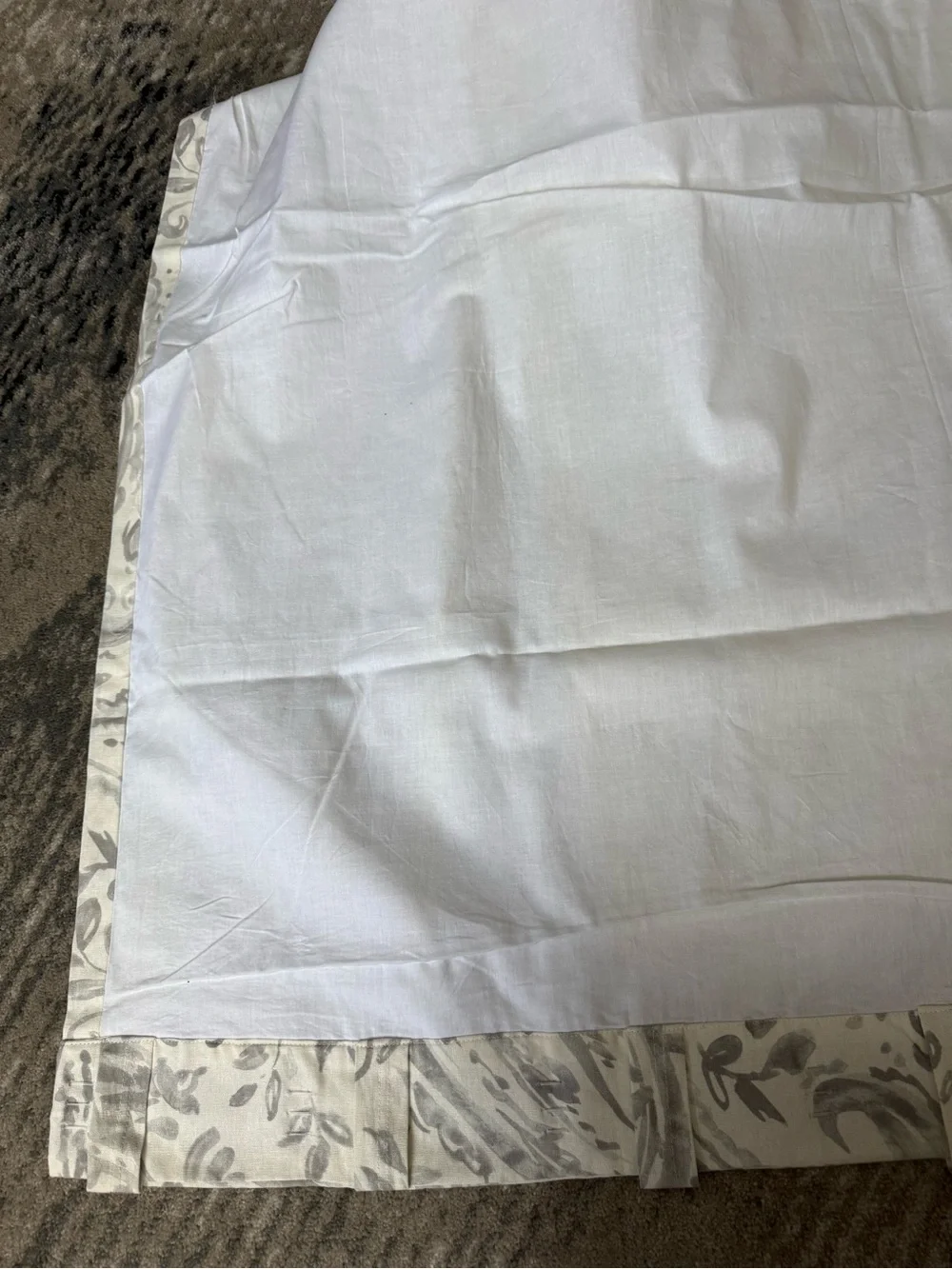 Pottery Barn Cream and Gray Paisley Drapery Panel